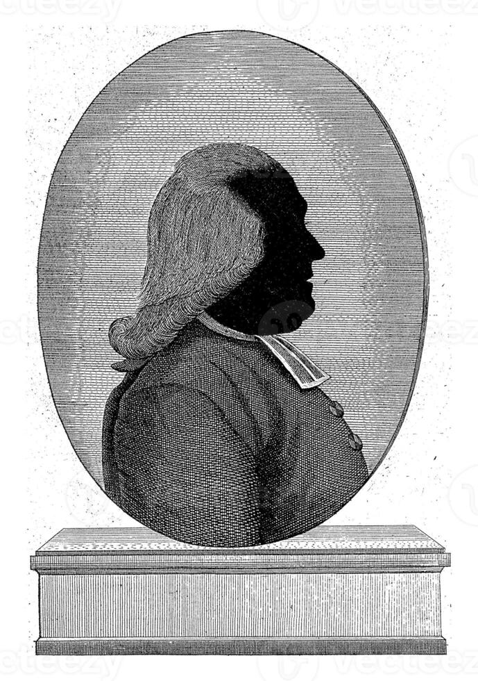 Silhouette portrait of Joannes Florentius Martinet, Antoni Zurcher, 1765 - 1837 photo