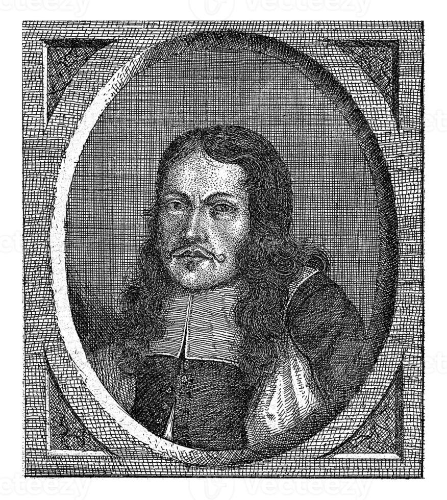 Portrait of Christopher Schmid, Johann Friedrich Leonard, 1643 - 1680 Portrait of Christopher Schmid, sculptor in Nuremberg. photo