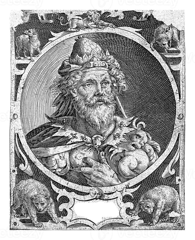 King David as One of the Nine Heroes, Crispijn van de Passe I, 1574 - 1637 photo