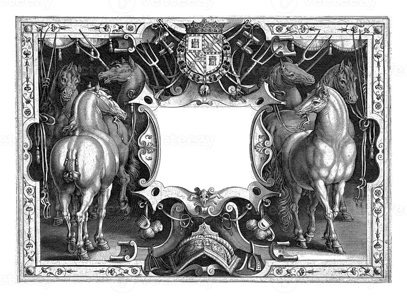 Title print of a series on the royal stables of Don Juan of Austria photo