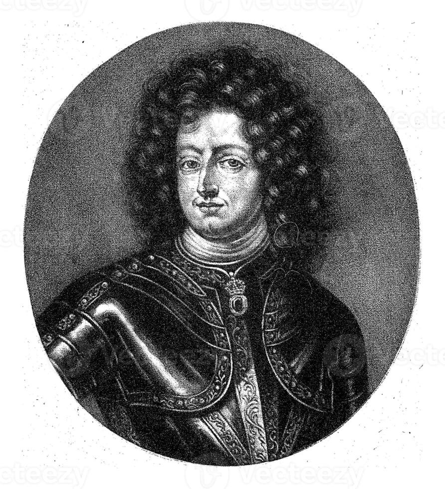 Portrait of Charles XI, King of Sweden, Pieter Schenk I, 1670 - 1713 photo