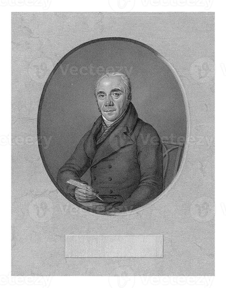 Portrait of Hendrik Berkman, Philippus Velijn, after George Nikolaus Ritter, 1797 - 1836 photo