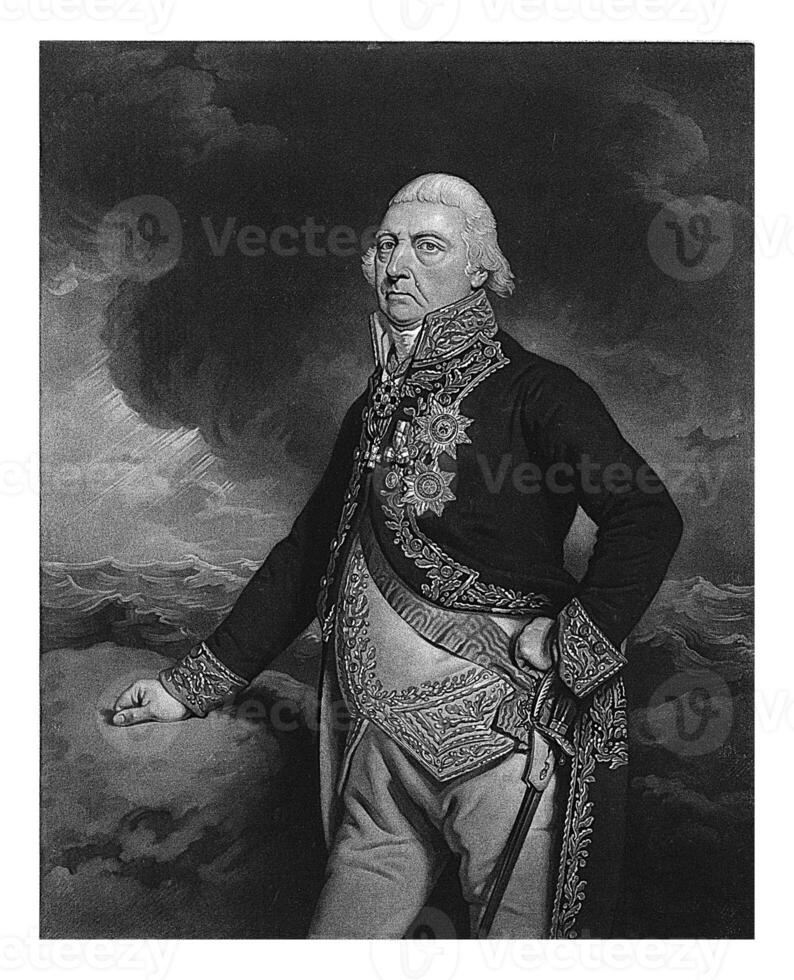 retrato de almirante ene hendrik camioneta Kinsbergen, Charles Howard hodges, después johan Friedrich burckman, 1788 - 1837 foto