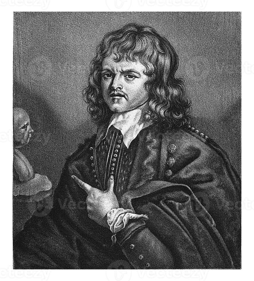 Portrait of the sculptor Jerome Duquesnoy, Ignatius Joseph van den Berghe, after Anthony van Dyck, 1776 photo