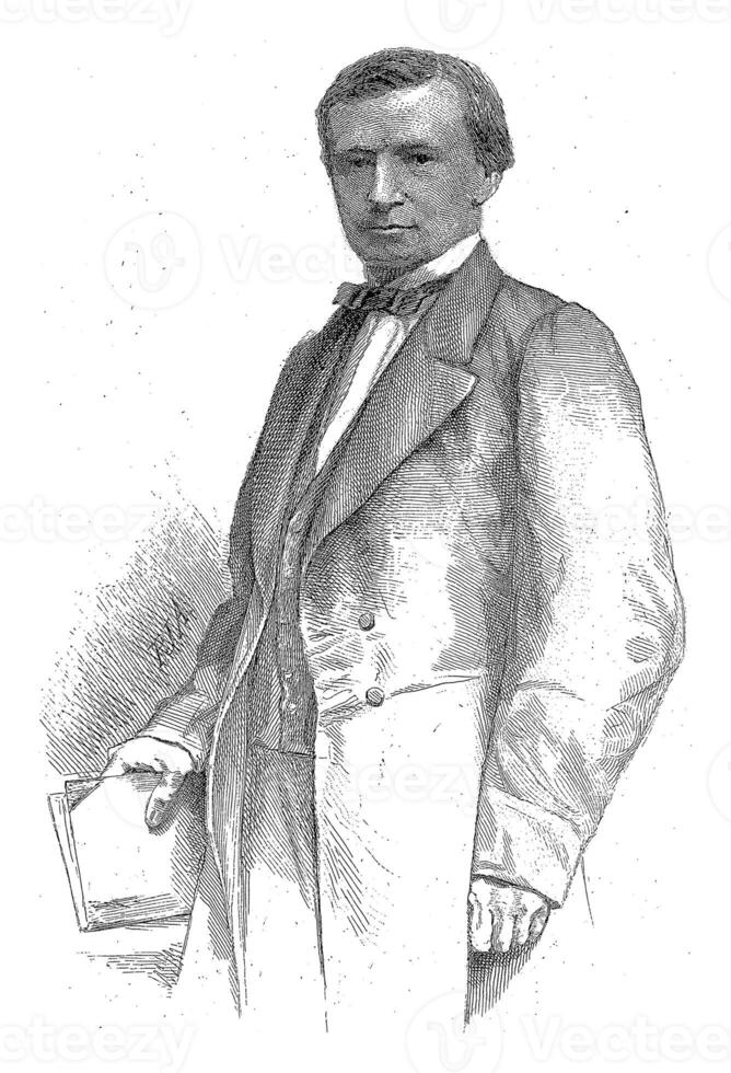 Portrait of Conrad Busken Huet, Petrus Johannes Arendzen, 1856 - 1886 photo