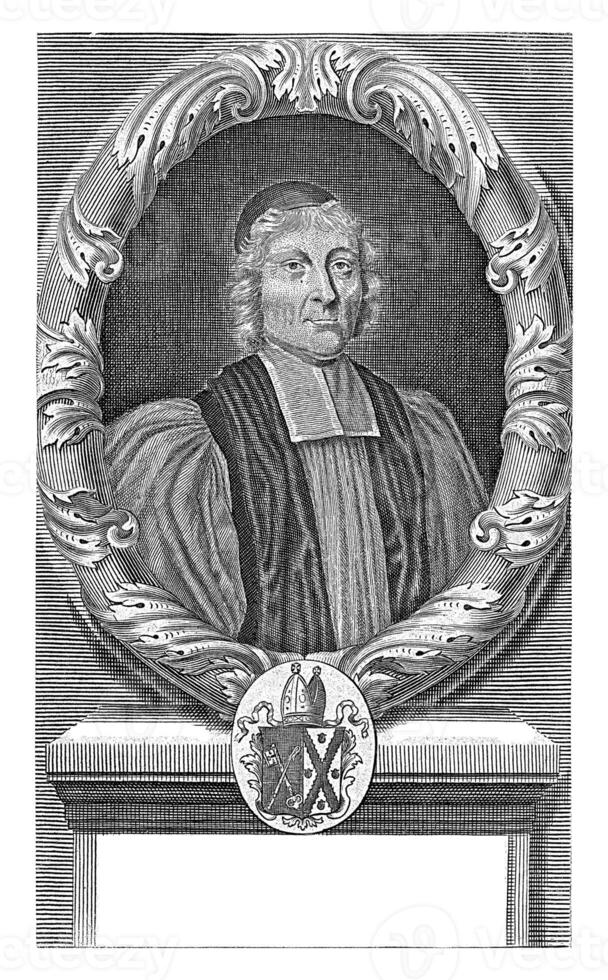 Portrait of William Beveridge, Michiel van der Gucht, after Ben. Ferrens, 1670 - 1725 photo