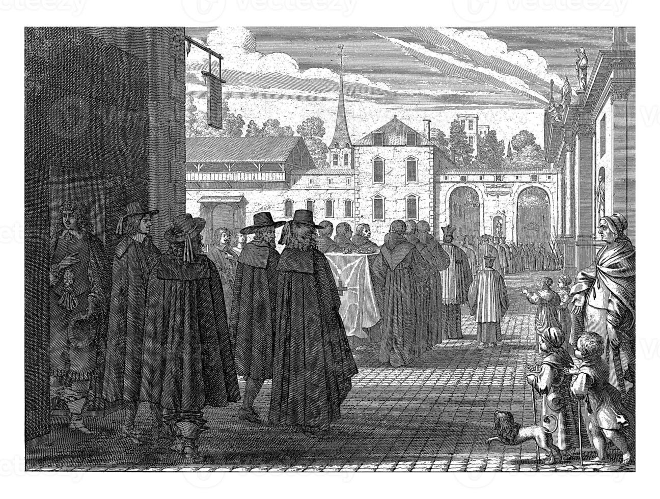 Burial of the dead, Abraham Bosse, 1640 - 1642 photo