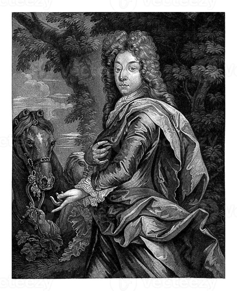 Portrait of Jacob baron van Wassenaer lord of Obdam, Pieter Schenk I, 1670 - 1713 photo