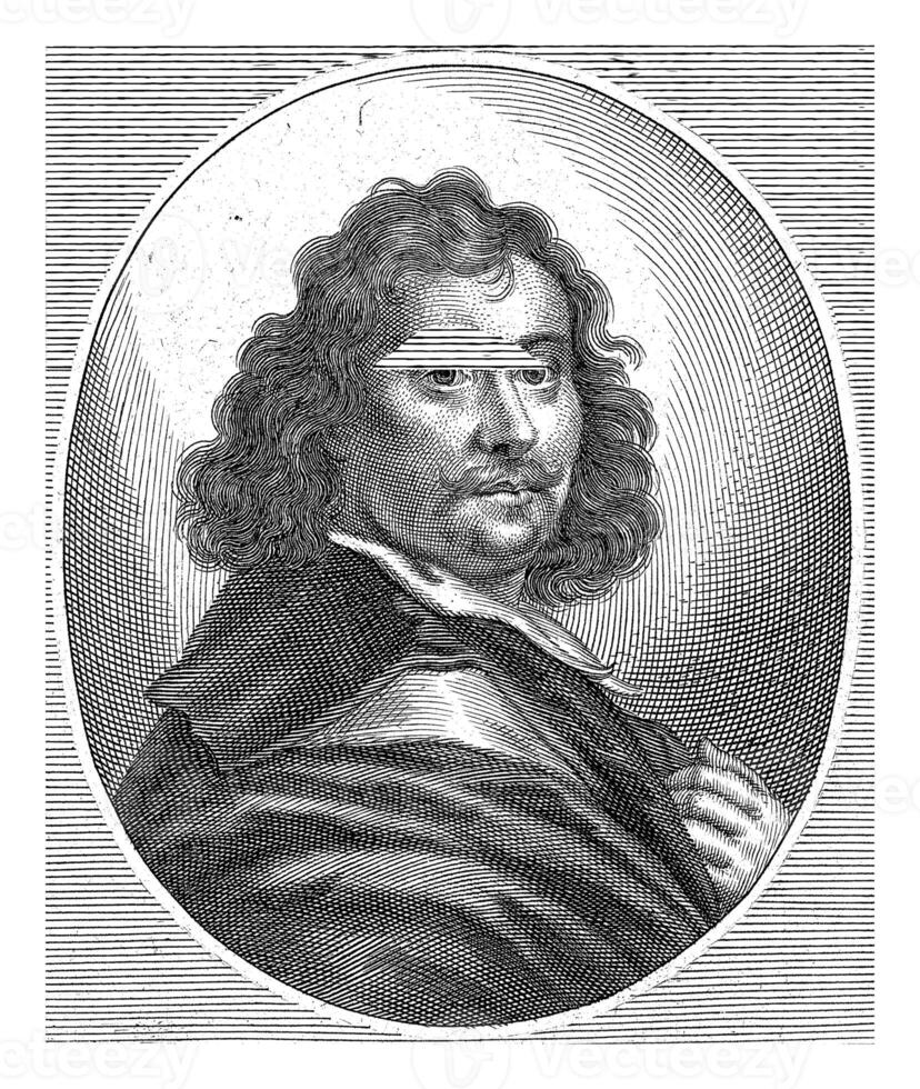 retrato de el utrecht pintor ene ambos, Ricardo collin, C. 1650 - C. 1678 foto