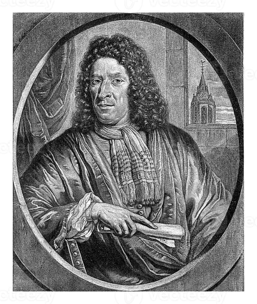 Portrait of Dirk Scholl, Thomas van der Wilt, 1699 photo