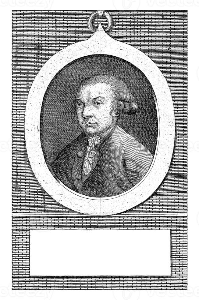Portrait of A.F.D. van der Stricht, J.F. De La Rue, 1787 photo