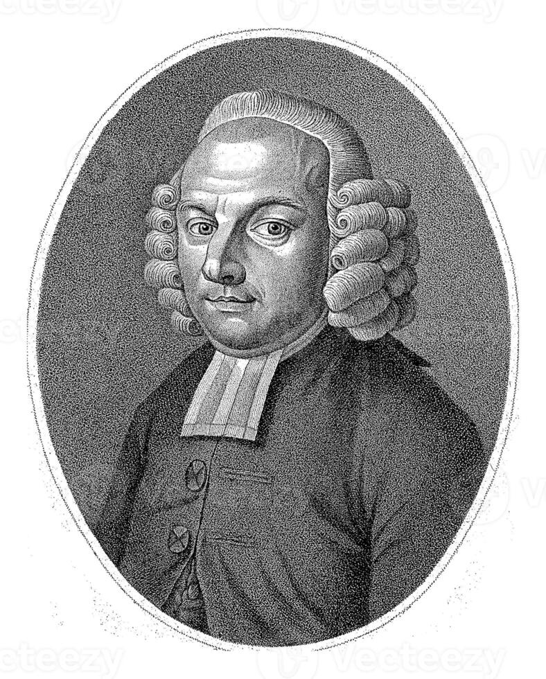 Portrait of the preacher Jacobus Rijsdijk Takens, Hendrik Roosing, after C. Bakker, 1797 - 1826 photo