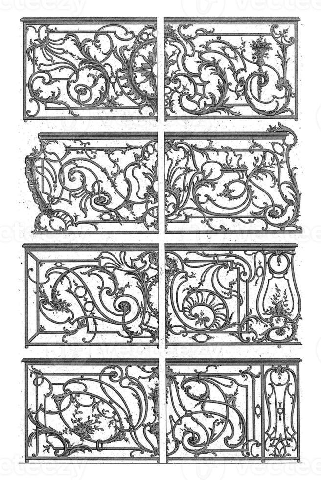 Balcony fences, Carl Albert von Lespilliez, after Francois de Cuvillies Sr., 1745 photo