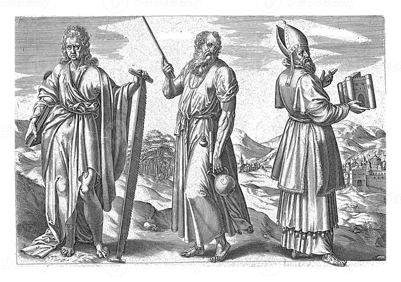 Isaiah, Jeremiah and Ezekiel, Jan Snellinck I, 1585 - 1643 photo