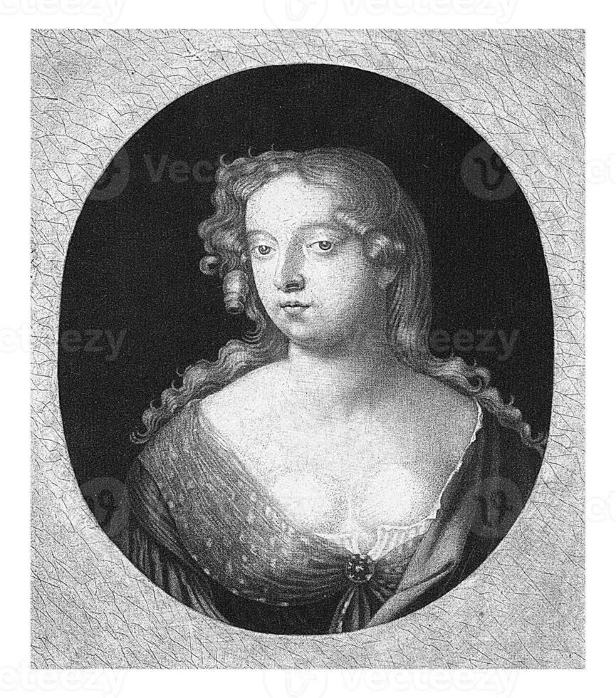 Portrait of Mary Davis, Abraham de Blois, after Peter Lely Sir, 1679 - 1709 photo