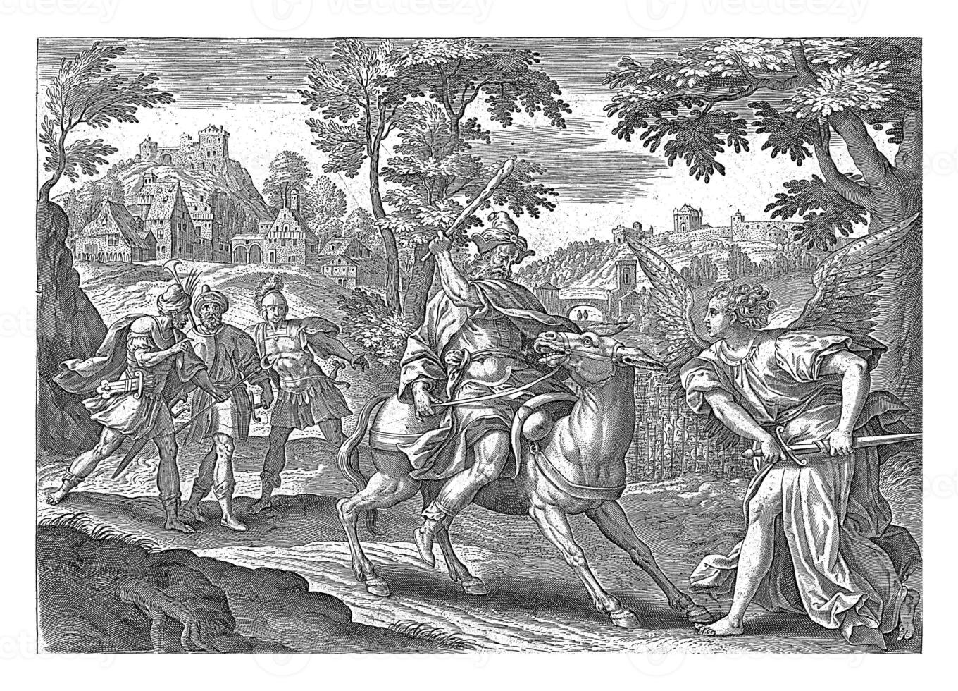 Balaam and the Donkey, Maerten de Vos, 1585 photo