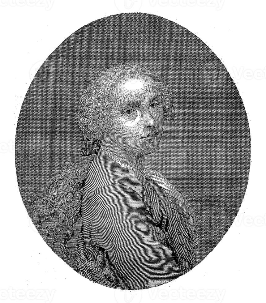 Portrait of artist Anton Maria Zanetti II, Giovanni de Pian, after Anton Maria II Zanetti, 1774 - 1800 photo