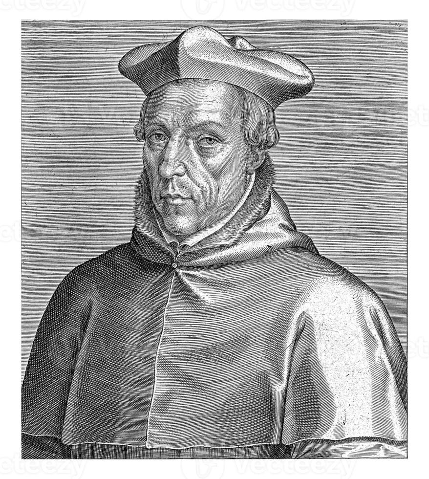 Portrait of Martinus Rythovius, Philips Galle attributed to workshop of, 1608 photo
