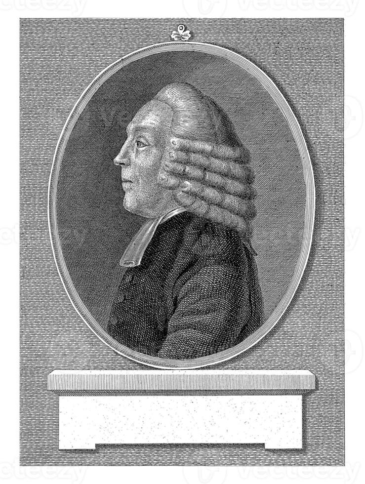 Portrait of Henricus Hoogeveen, Pieter de Mare, after Johan Anspach, 1768 - 1796 photo