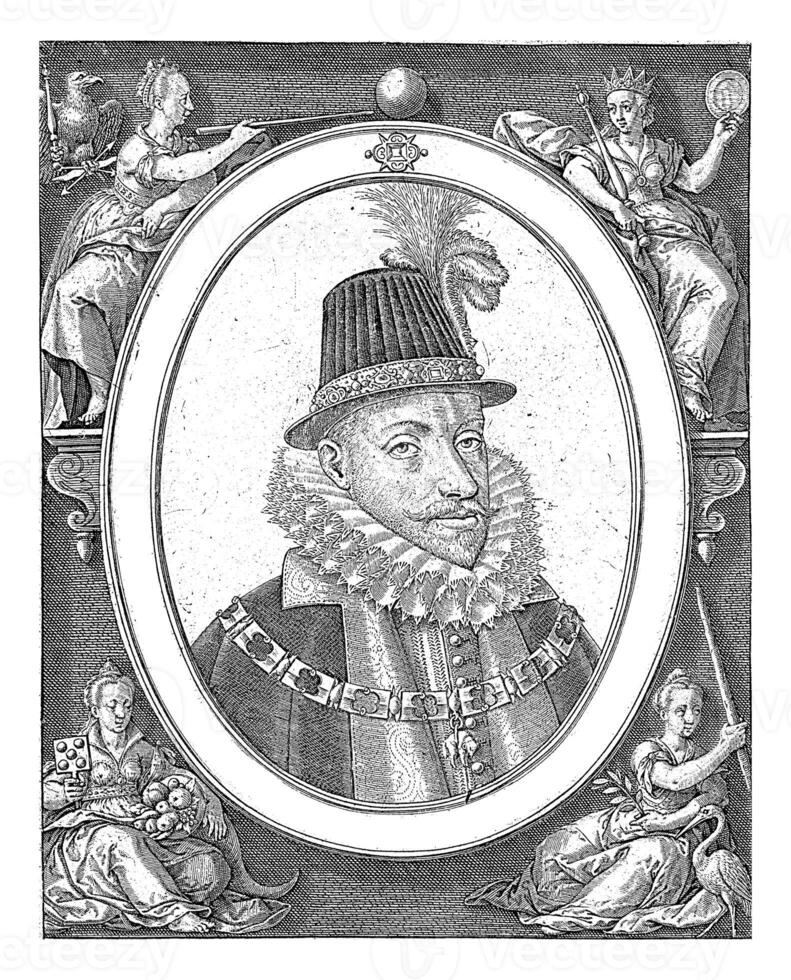 Portrait of Albrecht, Archduke of Austria, Antonie Wierix II, after 1598 - 1604 photo