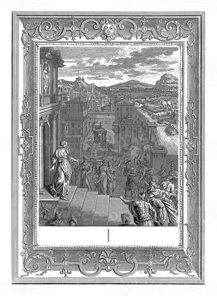 Cassandra predicts the downfall of Troy, Bernard Picart workshop of, after Bernard Picart, 1731 photo