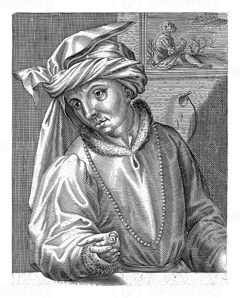 Portrait of Jan van Eyck, Hendrick Hondius I, 1610 photo