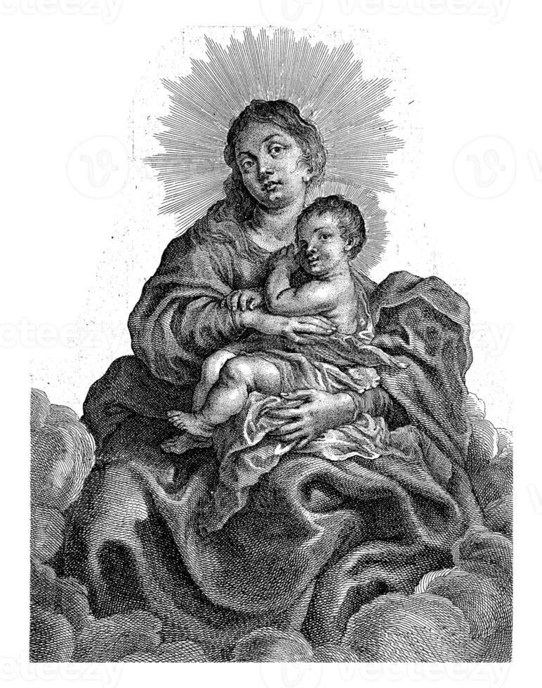 Mary with the Christ Child, Andries Pauli, after Cornelis Schut I, 1610 - 1639 photo