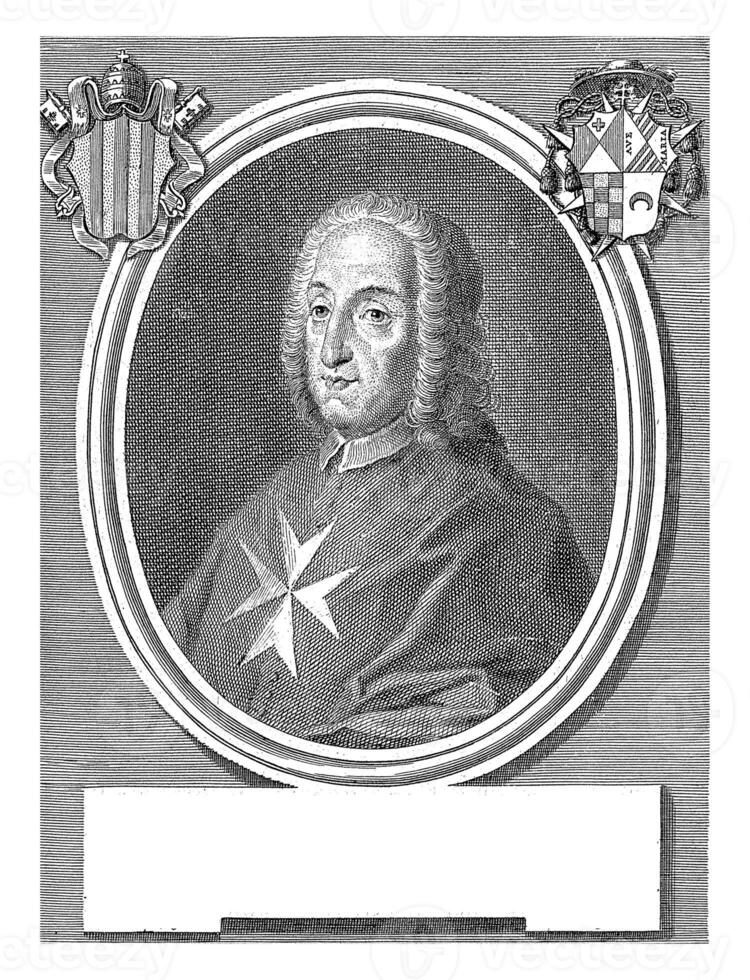 Portrait of Cardinal Joaqua -n Ferna ndez de Portocarrero, Carlo Gregori, after Giovanni Domenico Campiglia, 1729 - 1759 photo