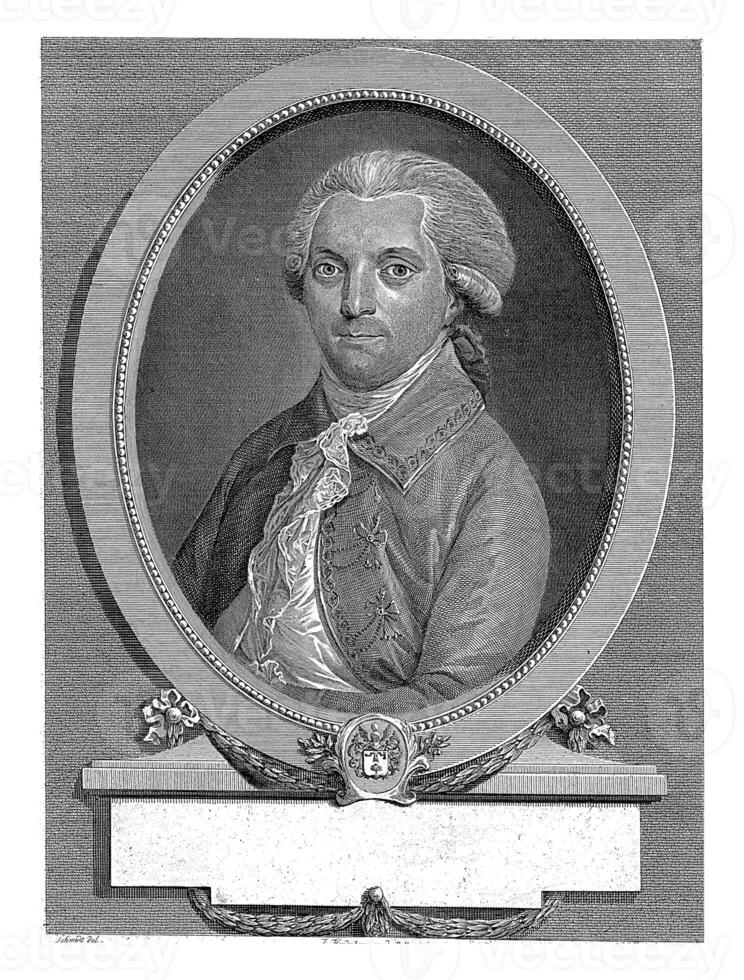 Portrait of Johan Philip de Monte, Mathias de Sallieth, after Schmidt engraver, 1787 photo