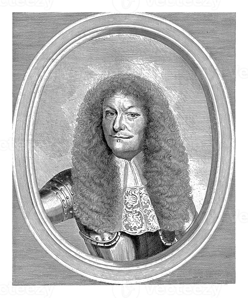 Portrait of Count Raimondo Montecuccoli, Franciscus van der Steen, after Jan de Herdt, 1670 - 1674 photo