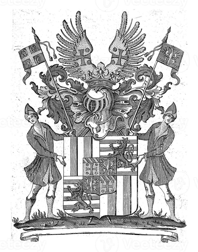 Knight's Coat of Arms with Motto photo