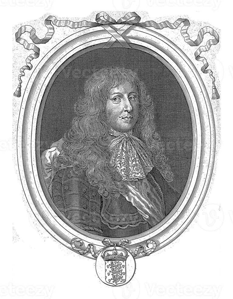 retrato de Rey cristiano v de Dinamarca, anónimo, 1655 - 1683 foto
