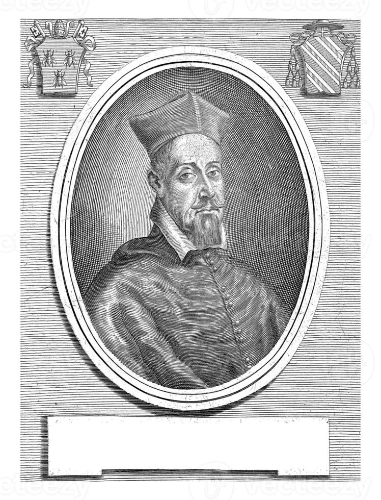 Portrait of Cardinal Ascanio Filomarino, Albertus Clouwet, 1666 - 1679 photo
