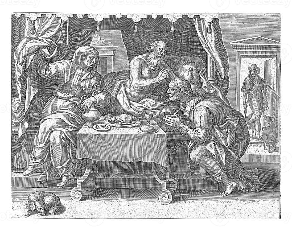 Isaac blesses Jacob, Maerten de Vos photo