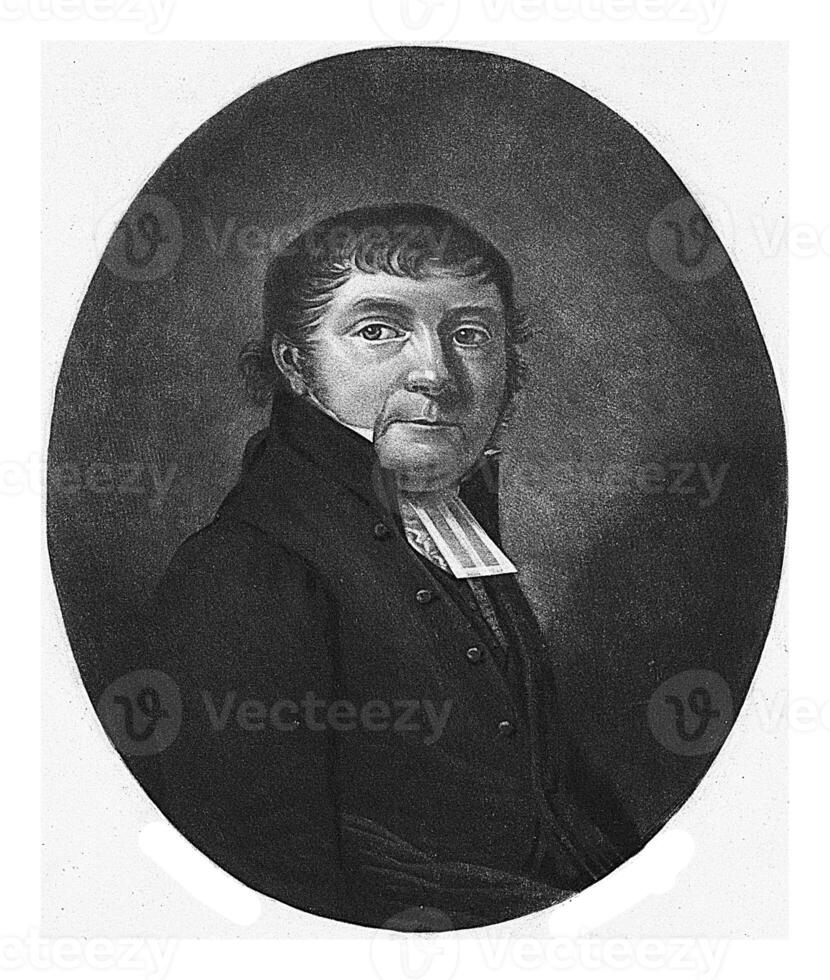 Portrait of the preacher Hinderk H. Hesse, Frederik Christiaan Bierweiler, after C. Meyboom, 1793 - after 1833 photo