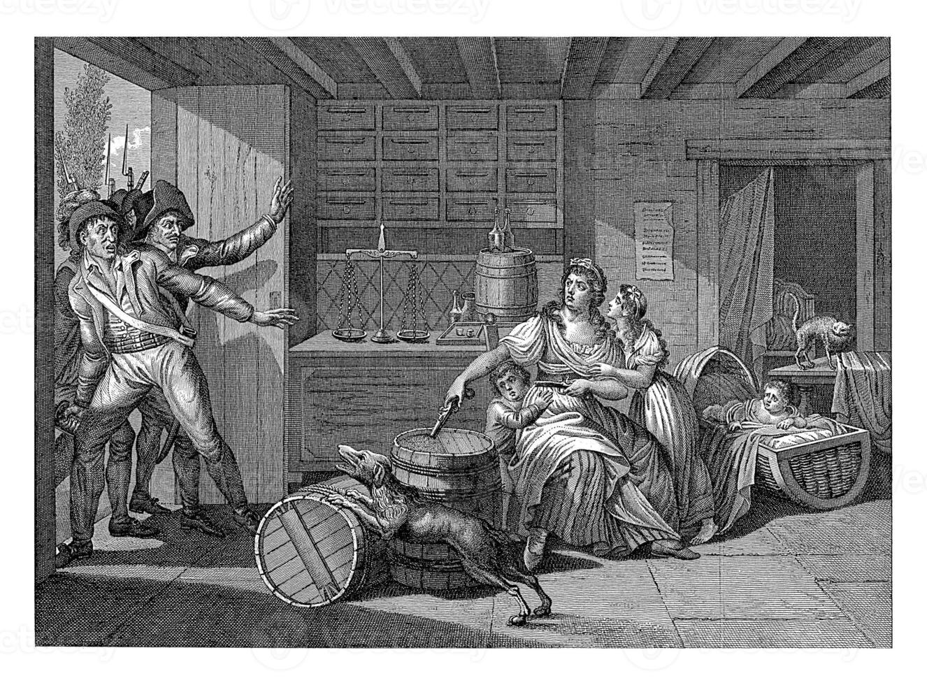 Heroism of a Woman, at St. Mithier, against the Vendeeers in 1794 photo