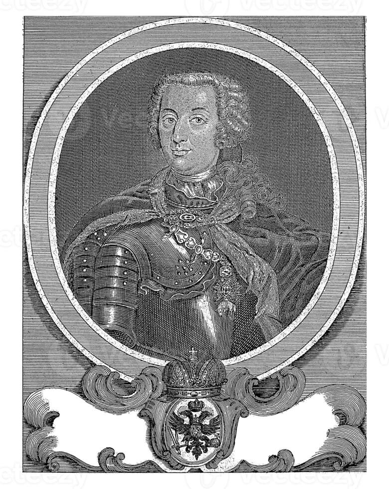 retrato de Charles viii albrecht, romano alemán emperador, georg Pablo busch, 1742 - 1756 foto