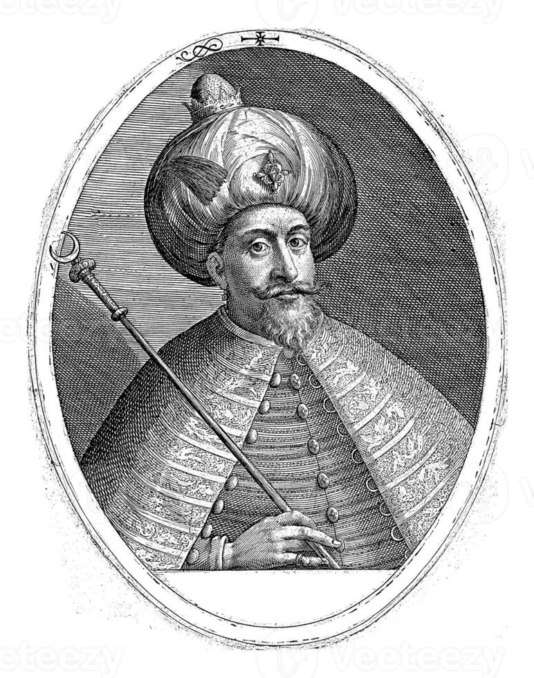 Portrait of Mehmet III, Crispijn van de Passe I, 1595 - 1611 photo