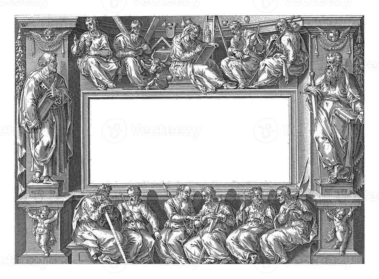 Title print of the series about the acts of the apostles, Nicolaes Visscher photo