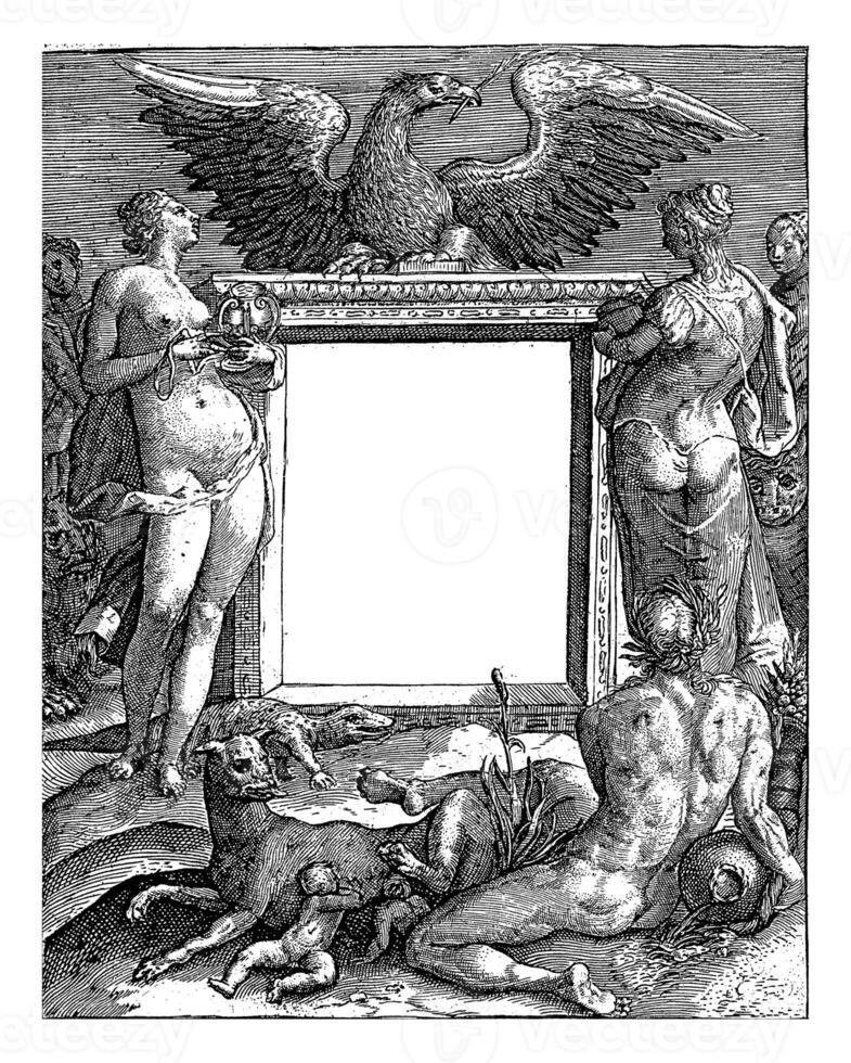 Title print for a series with German emperors on horseback, Crispijn van de Passe I, 1604 photo