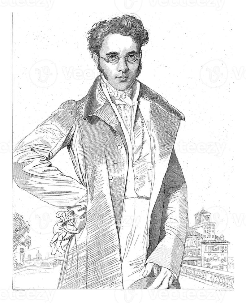 Portrait of Benoit Taurel, Edouard Taurel, after Jean Auguste Dominique Ingres, 1885 photo