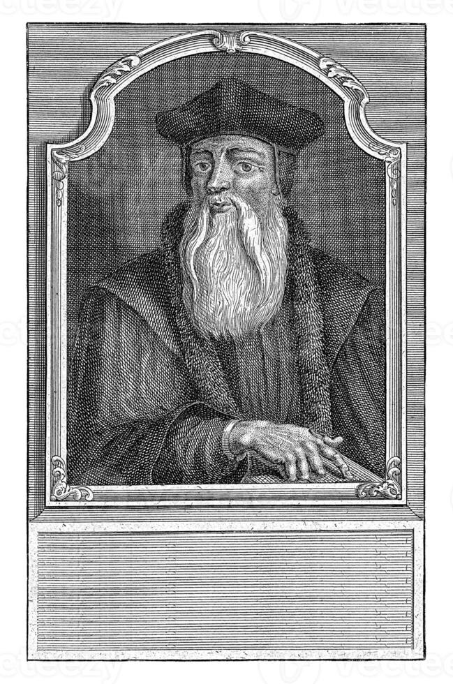 Portrait of Thomas Cranmer, Adolf van der Laan, 1694 - 1755 photo