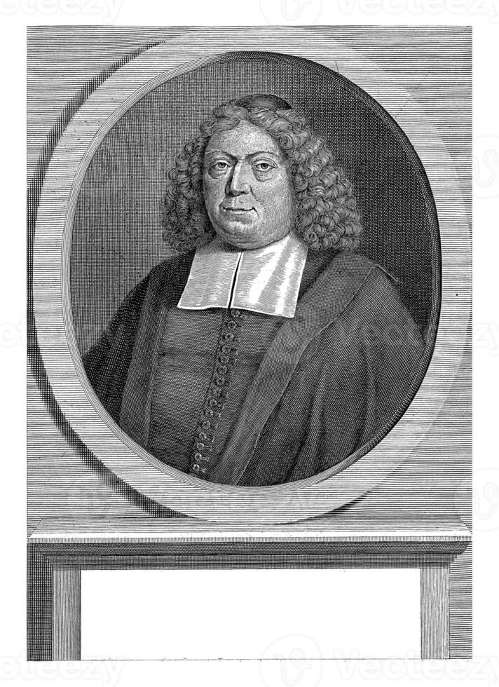 Portrait of Willem Hattum, Anthony van Zijvelt, after Richard Brakenburg, 1695 photo