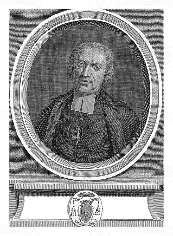 Portrait of Gilles Jacques Joseph de Hubens, H.J. Godin, 1780 photo