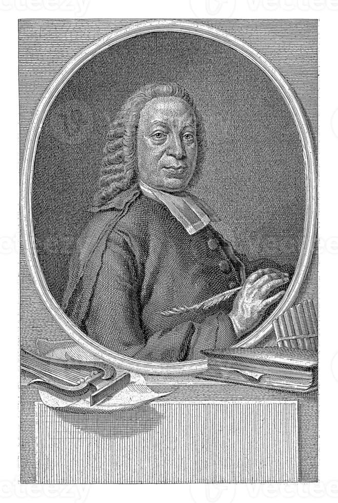retrato de rutero chute, jacob freno de disco, después hendrik pothoven, 1769 - 1771 foto
