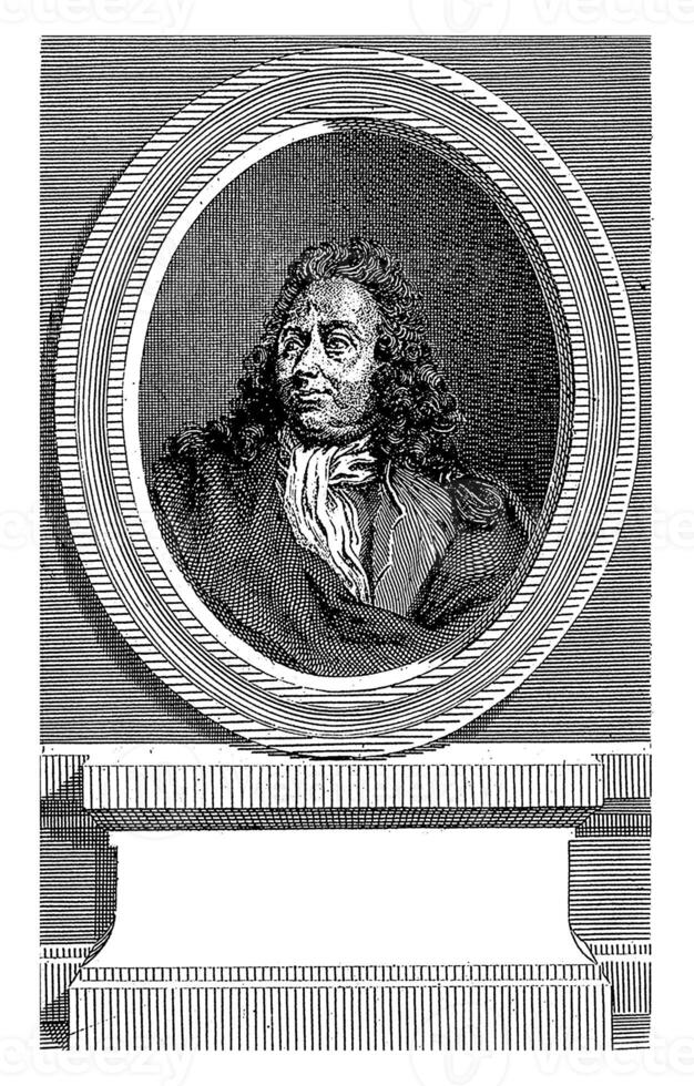 Portret van Philippe Nericault Destouches, Francois Robert Ingouf, after Pierre Francois Berruer, 1778 - 1787 photo