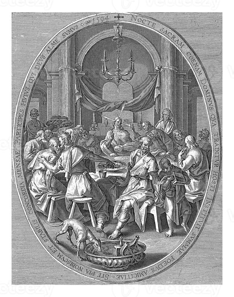 Last Supper, Crispijn van de Passe I, after Joos van Winghe, 1594 photo