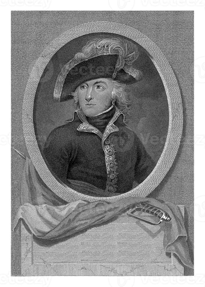 Portrait of Louis Lazare Hoche, Christiaan Josi, 1798 photo