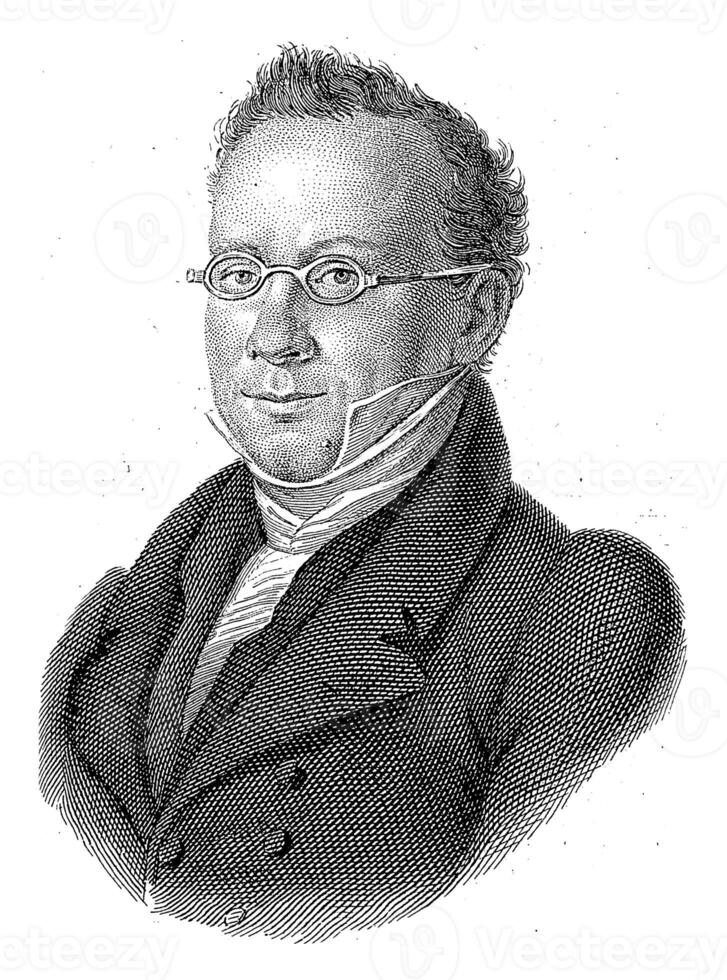Portrait of Jan van 's Gravenweert, Philippus Velijn, after Hendrik Willem Caspari, 1827 photo