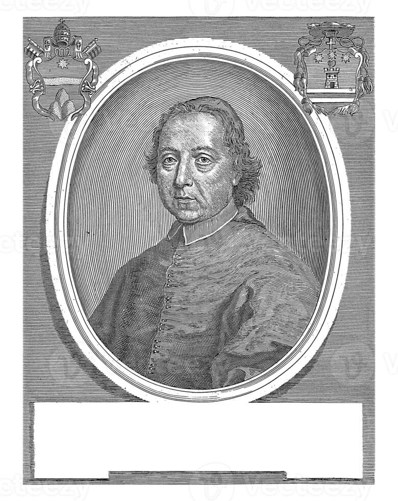 Portret van kardinaal Pier Marcellino Corradini, Girolamo Rossi II, after Pietro Nelli, 1712 - 1762 photo